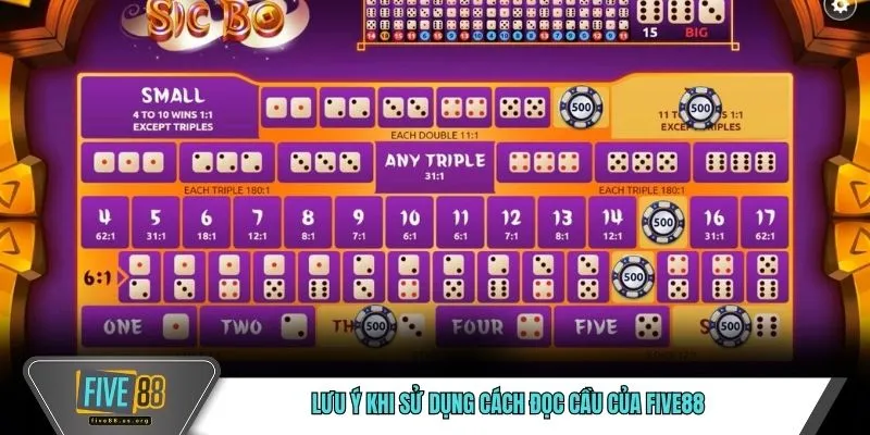 Kinh Nghiệm Sicbo FIVE88 Giúp Bạn Đọc Cầu Chuẩn 100% 5 Lưu ý khi sử dụng cách đọc cầu của FIVE88