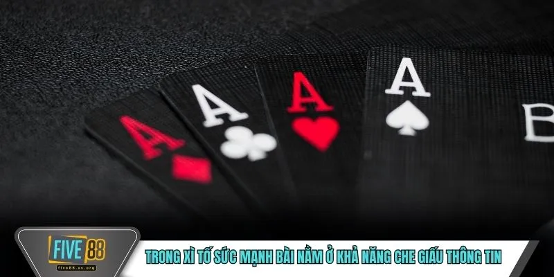 Trong Xì tố sức mạnh bài nằm ở khả năng che giấu thông tin